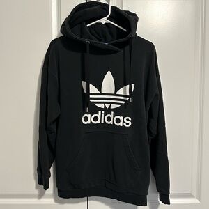 Adidas trefoil classic black hoodie